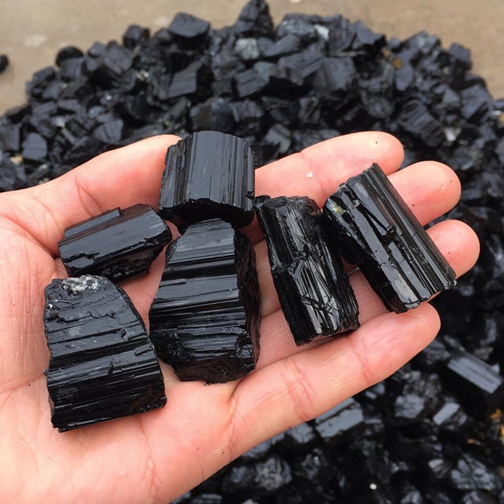 Natural Black Tourmaline Crystal Gemstone Collectibles