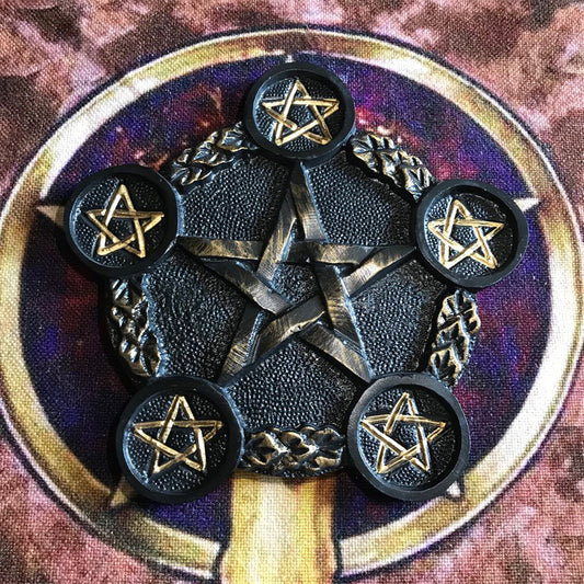 Pentacle Resin Candle Holder/Altar Ceremony Decoration Cup Candle/ Tea Candle Holder