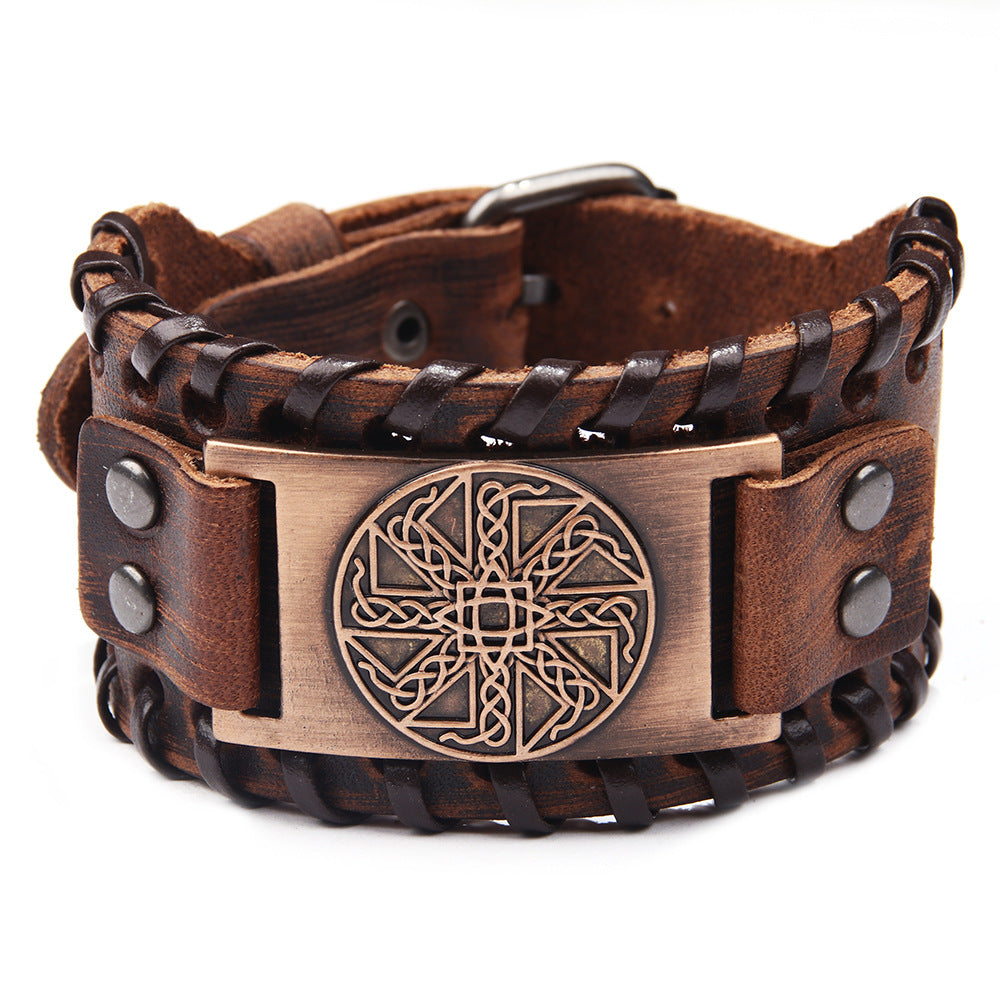 Norse Leather Bracelet