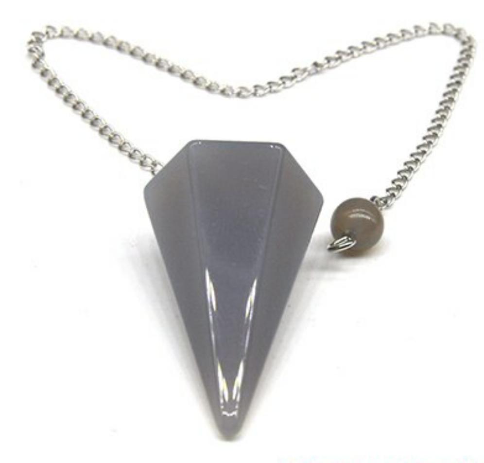 Natural Gemstone Chakra Pyramid Hexagonal Pendulum Healing Crystals