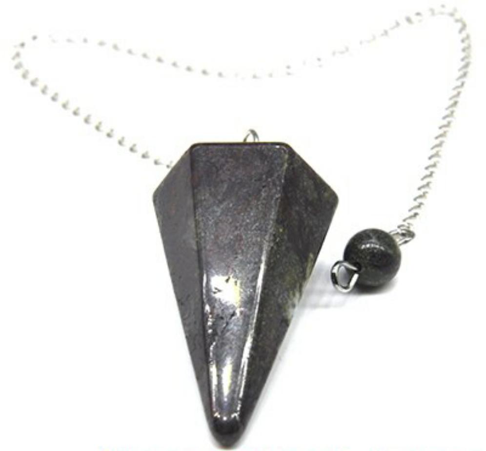 Natural Gemstone Chakra Pyramid Hexagonal Pendulum Healing Crystals