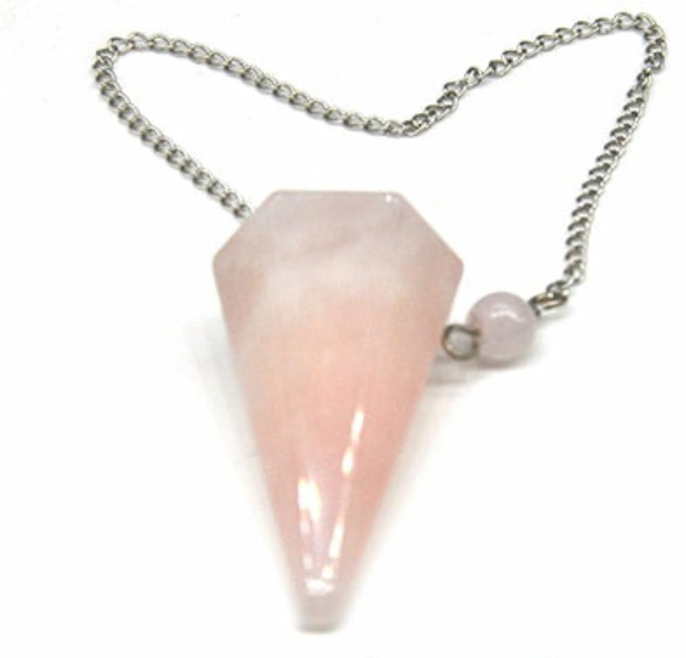 Natural Gemstone Chakra Pyramid Hexagonal Pendulum Healing Crystals