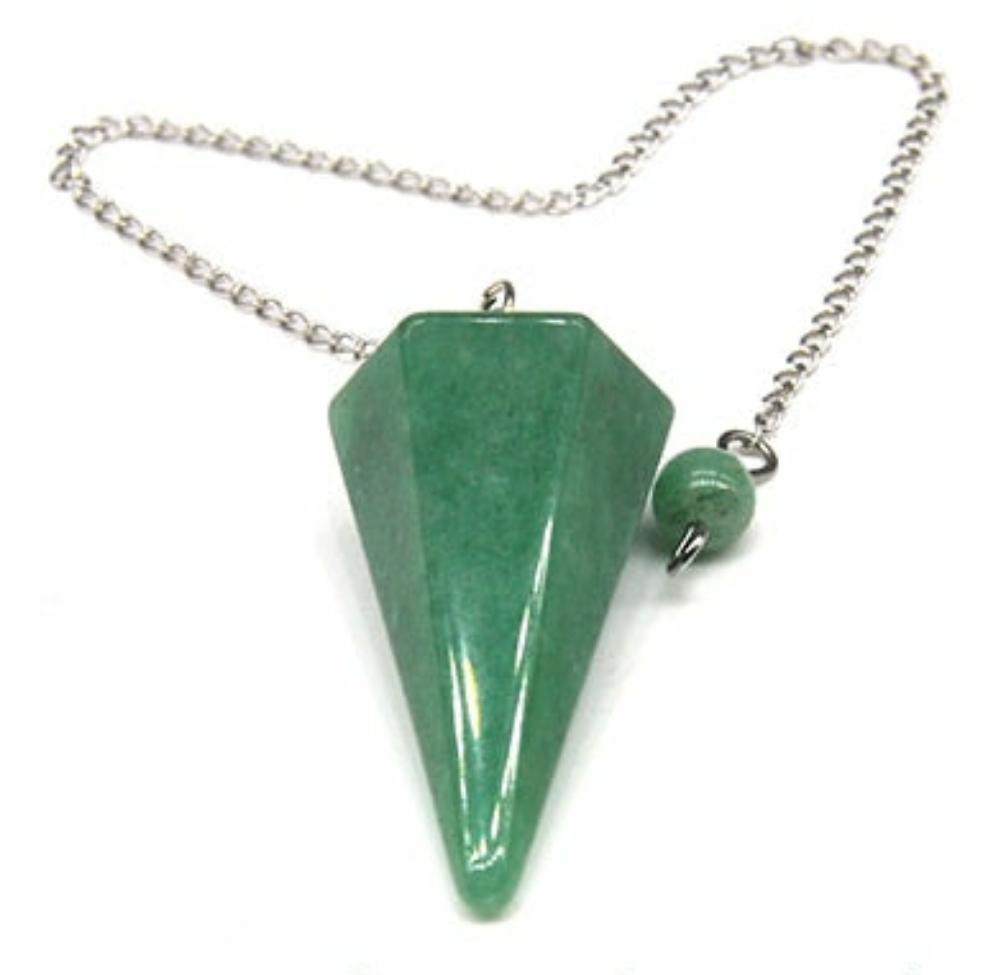 Natural Gemstone Chakra Pyramid Hexagonal Pendulum Healing Crystals