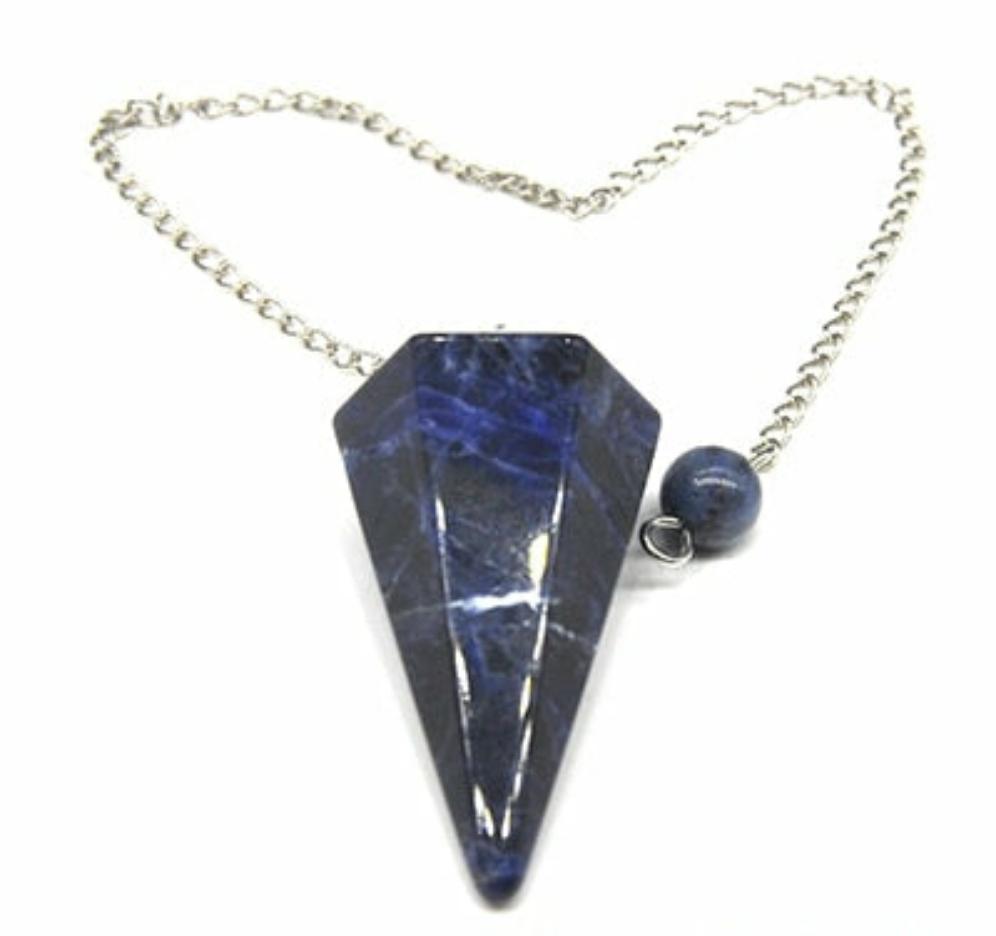 Natural Gemstone Chakra Pyramid Hexagonal Pendulum Healing Crystals