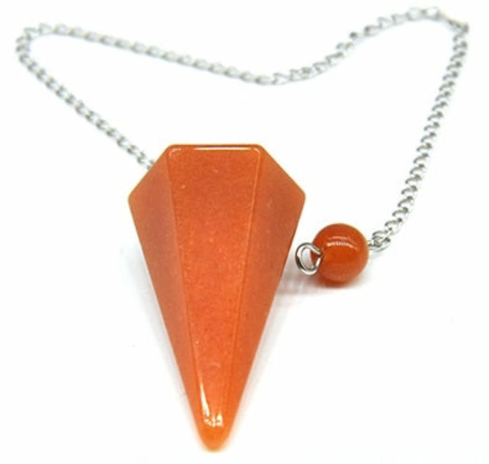 Natural Gemstone Chakra Pyramid Hexagonal Pendulum Healing Crystals