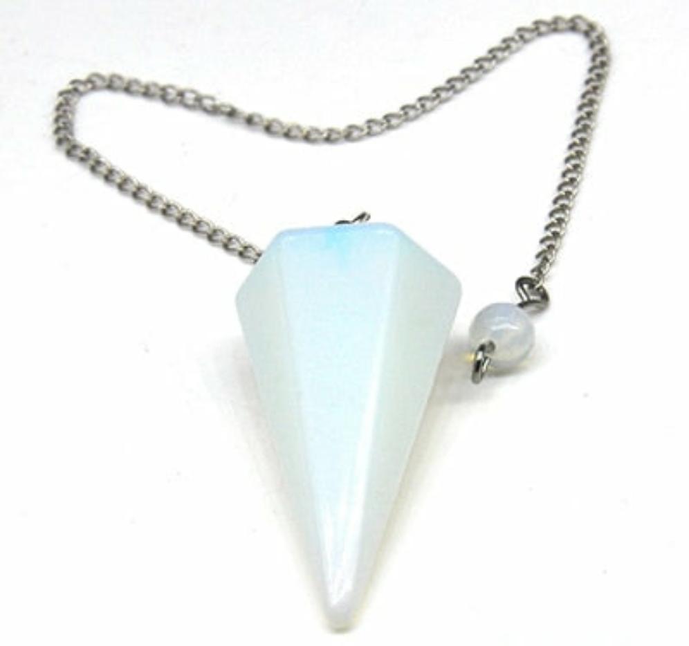 Natural Gemstone Chakra Pyramid Hexagonal Pendulum Healing Crystals