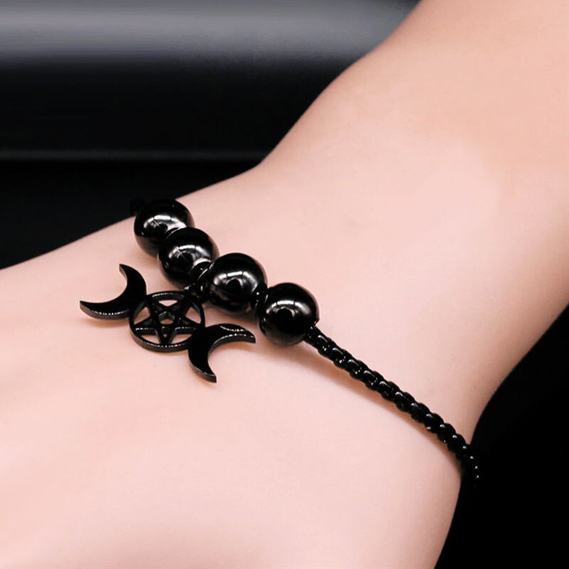 Wiccan Triple Moon Bracelet