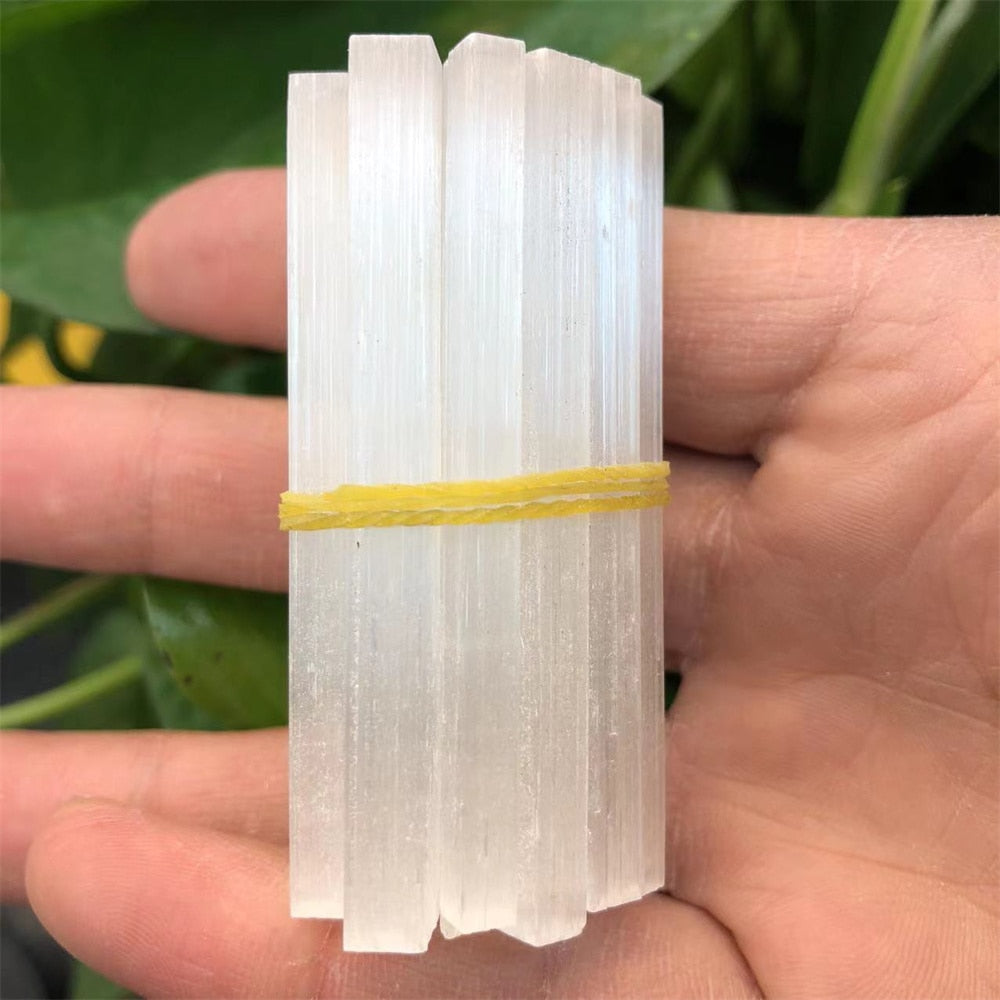 Selenite Natural Stone Rough Crystals Stick Mineral Healing Reiki