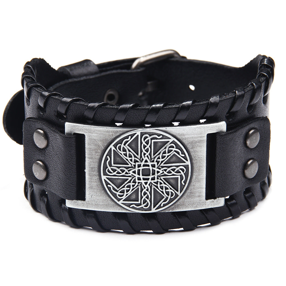 Norse Leather Bracelet